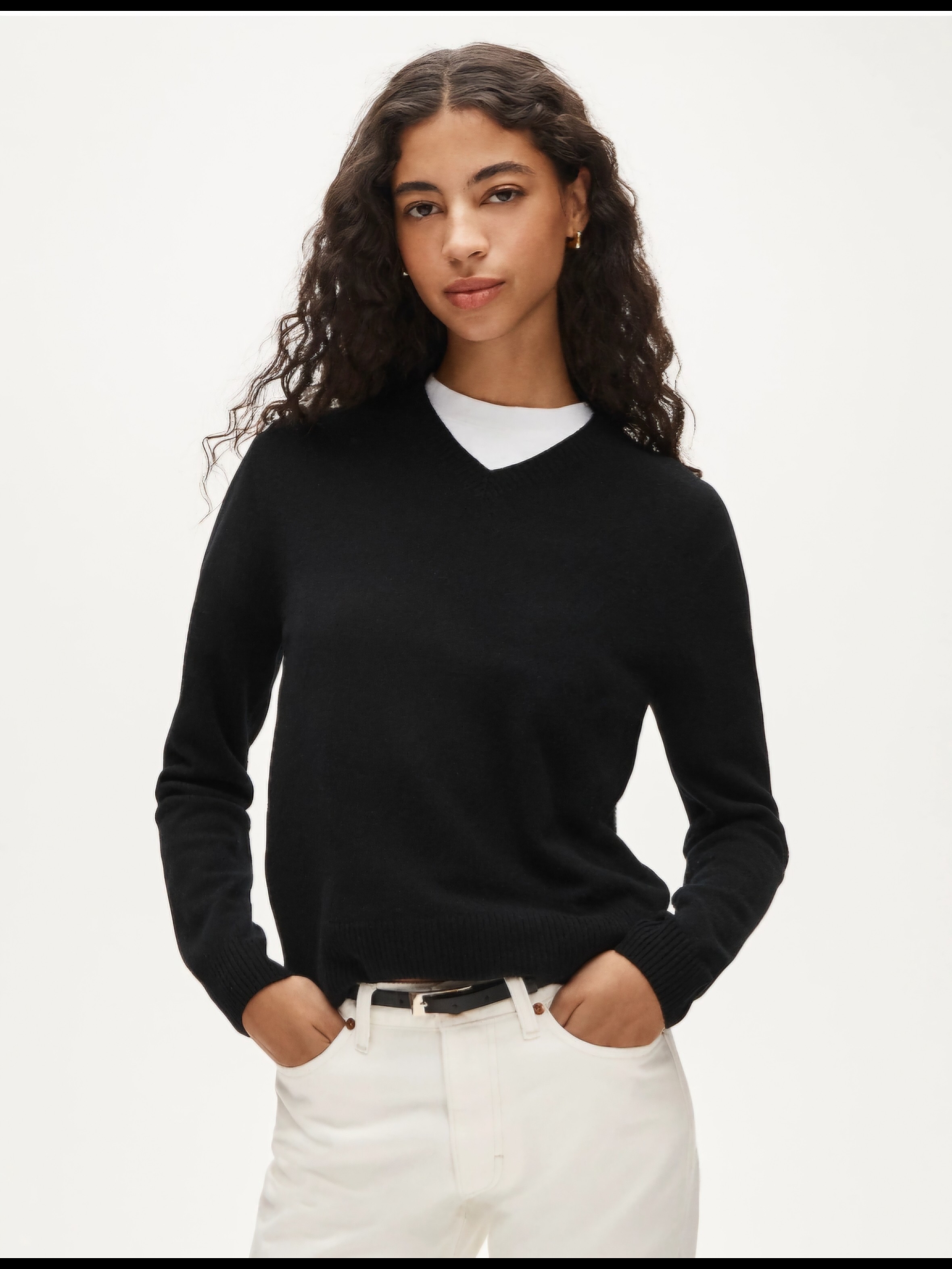 J. Crew Black V-Neck Sweater